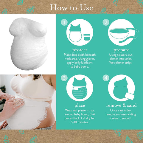 Kate & Milo Belly Casting Kit, Pregnancy Keepsake for Expecting Moms