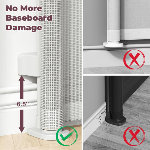 96" Retractable Baby Gate, Long Mesh Dog Gate for Garage Deck Porch