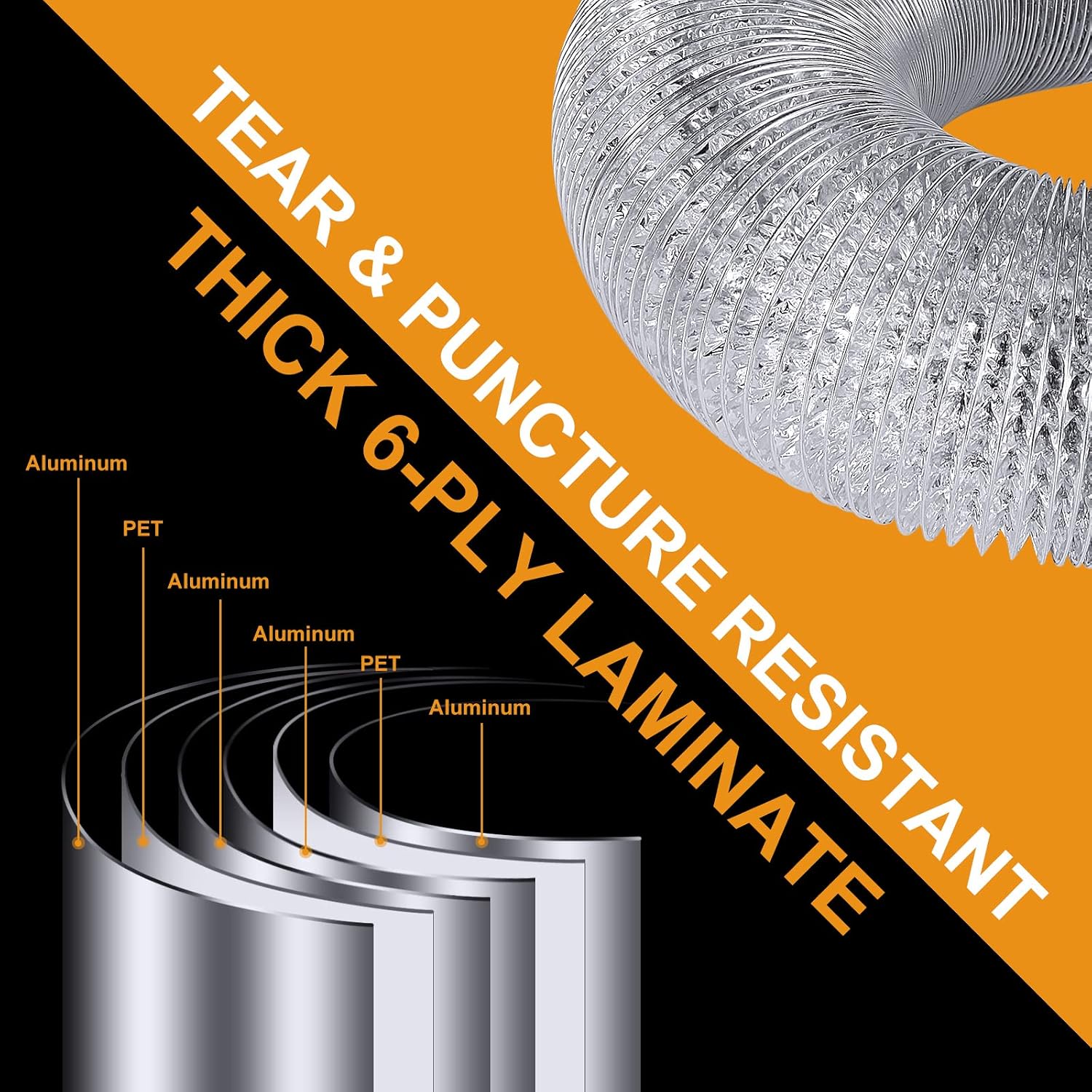 Heavy Duty 4"Flexible Dryer Vent Exhaust Duct Hose 3 Feet