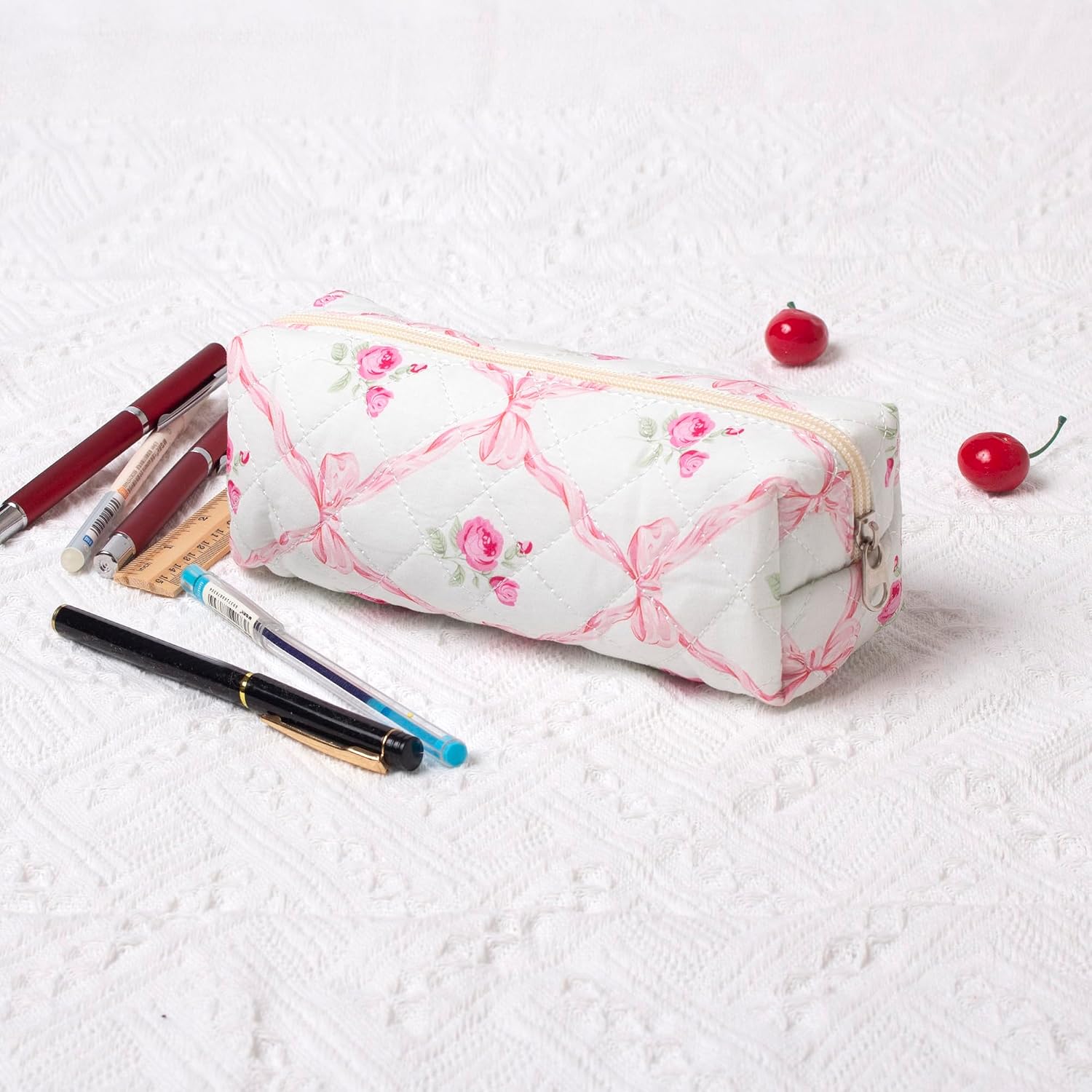Pencil Case Pen Case Office College School Storage Bag Pouch Holder Box Organizer Makeup Pouch Cosmetic Bag Aesthetic Cute Pencil Case for Girls Boys Kids (ZF)