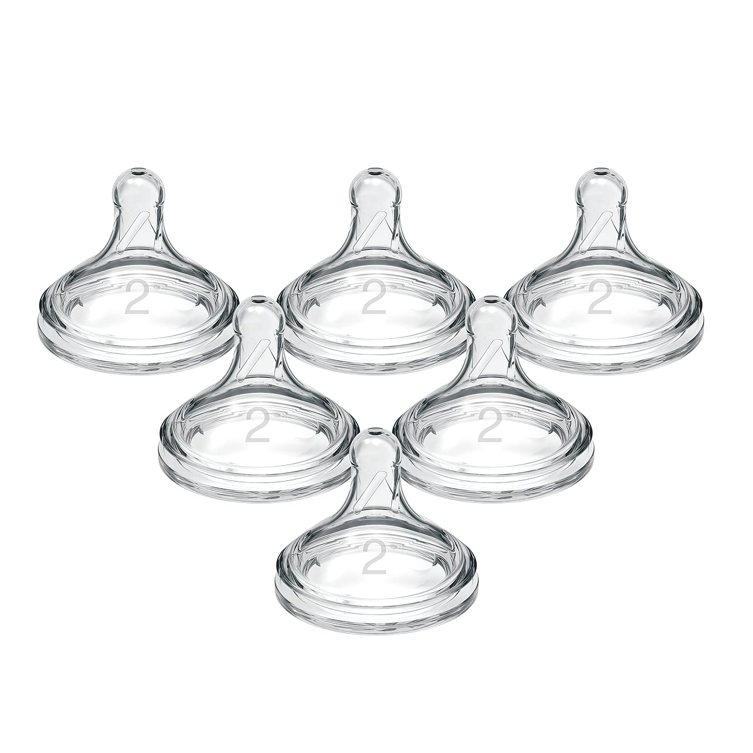 Dr. Brown’s Wide-Neck Level 2 Medium Flow Nipple, 3m+, 6-Pack