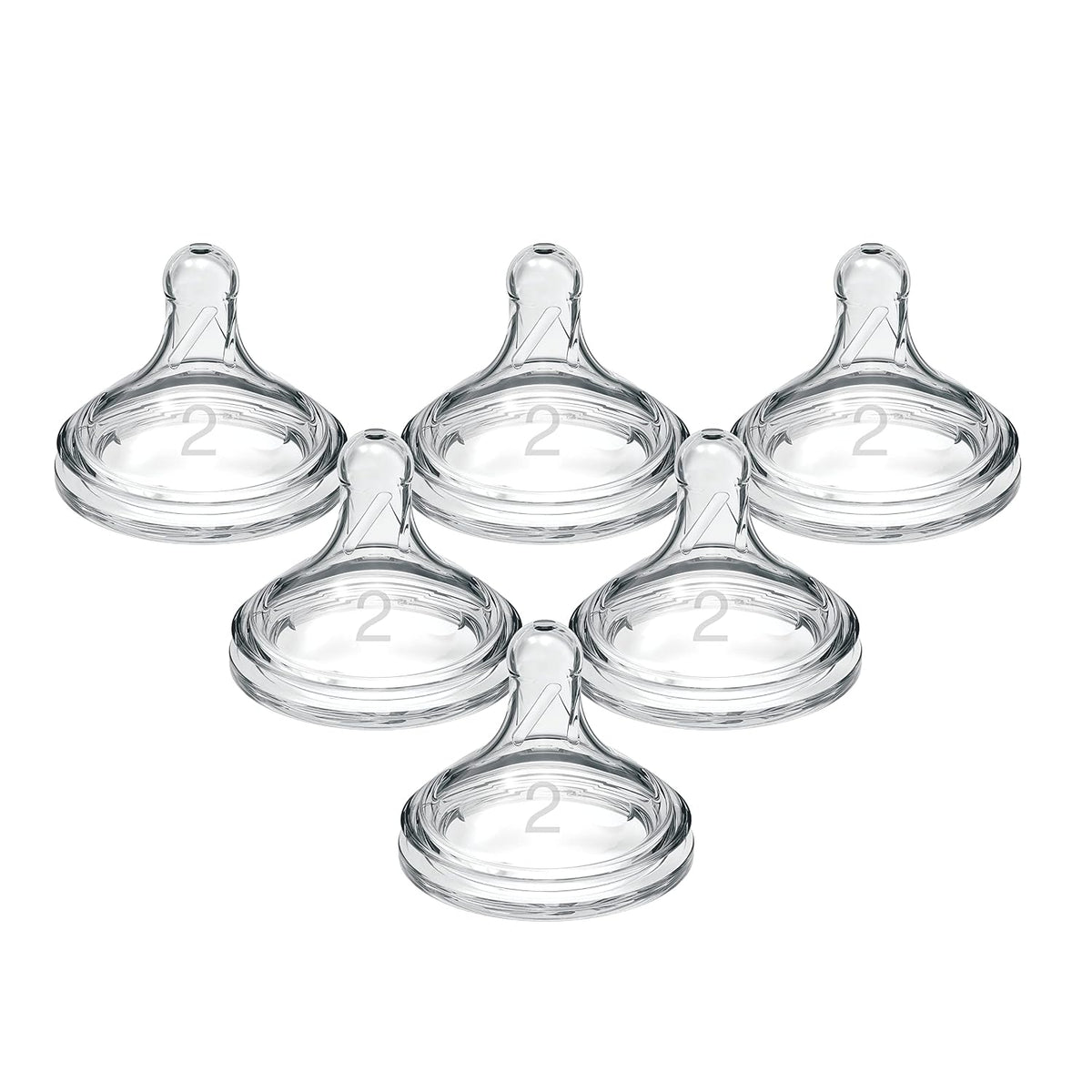 Dr. Brown’s Wide-Neck Level 2 Medium Flow Nipple, 3m+, 6-Pack