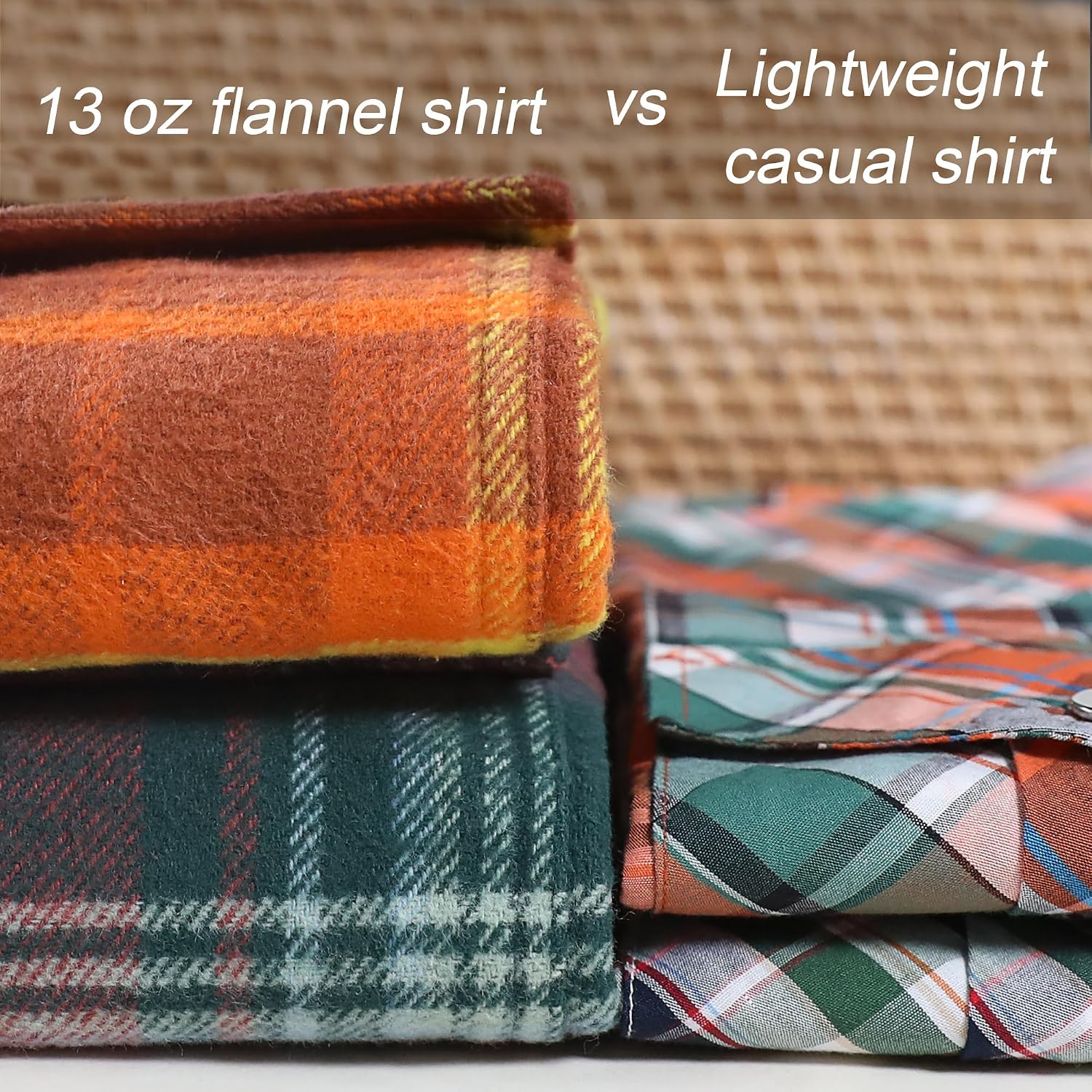 Dubinik® 13oz Ultra Heavyweight Flannel Shirt Men's Long Sleeve Button Down