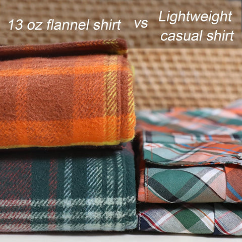 Dubinik® 13oz Ultra Heavyweight Flannel Shirt Men's Long Sleeve Button Down