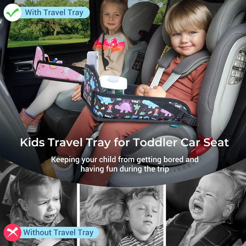 COOLBEBE 2PCS Kids Travel Tray for Toddler Car Seat