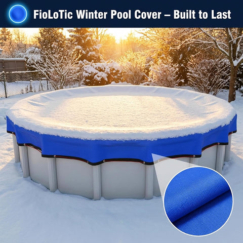 [Heavy-Duty] PoolTrivo 24ft Pool Covers for Above Ground Pools Blue