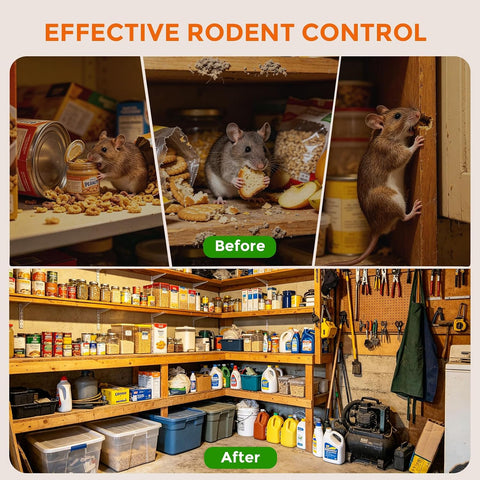 36 Packs Mouse Rodent Repellent, Peppermint Oil Mice Repellent for Indoor & Outdoor Use, Moth Balls for Mice Rat Roach Spider Ant, for Home Garage Basement Kitchen