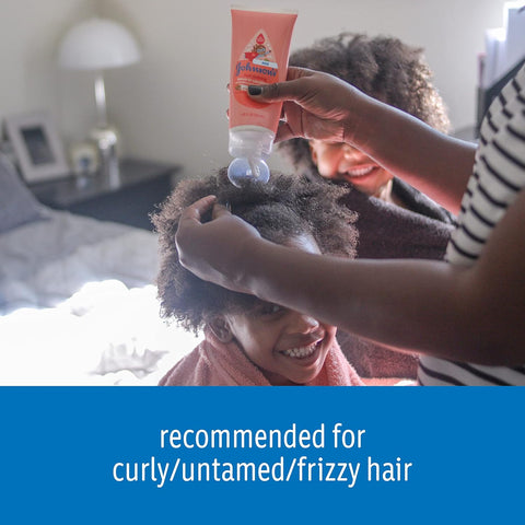 Bundle of Johnson's Kids Curl-Defining, Frizz Control, Tear-Free Kids Shampoo + Shea Butter, Paraben-, Sulfate- & Dye-Free, 13.6 fl. oz + Curl Defining Leave-In Conditioner, 6.8 fl. oz