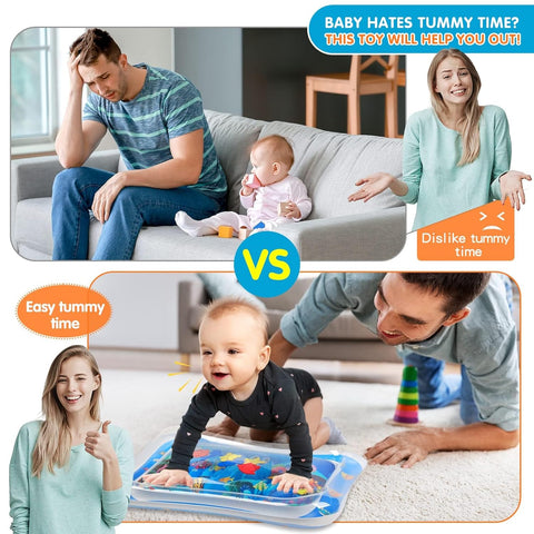 Infinno Inflatable Tummy Time Water Mat, Baby Sensory Toys 3-24 Months