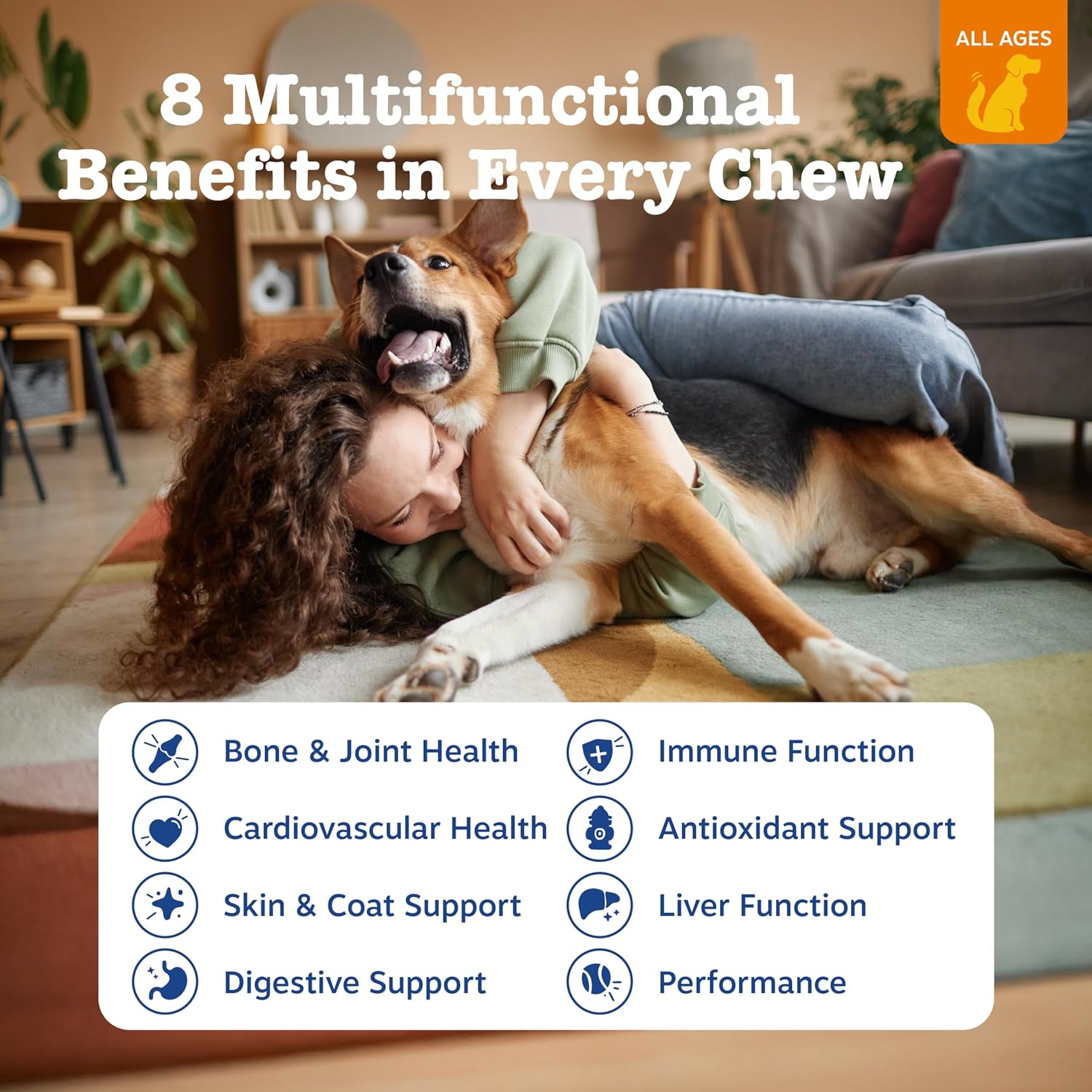 Zesty Paws Dog Vitamins - Dog Multivitamin Chews, Chicken, 90 Ct