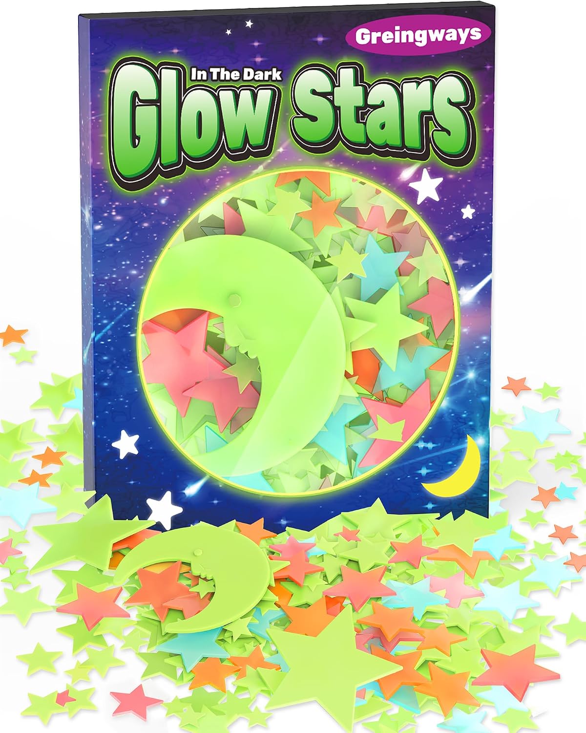 201 Pcs Glow in The Dark Stars Stickers, Boys Room Bedroom Ceiling Decor
