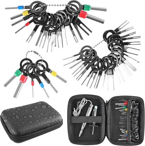 Terminal Removal Tool Kit 44 Pcs Depinning Tool Electrical Connector Pin Removal Tool Kit Pin Extractor Tool Set Wire Terminal Release Tool for Automotive Car Household Devices