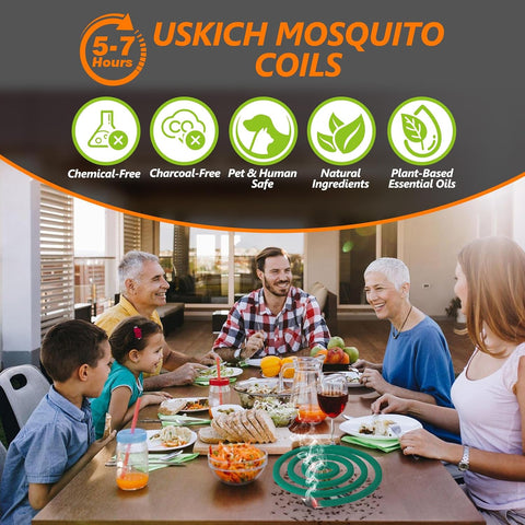 Mosquito Coils Outdoor Patio Fresh Scent,Use Reaches Up to 10 feet