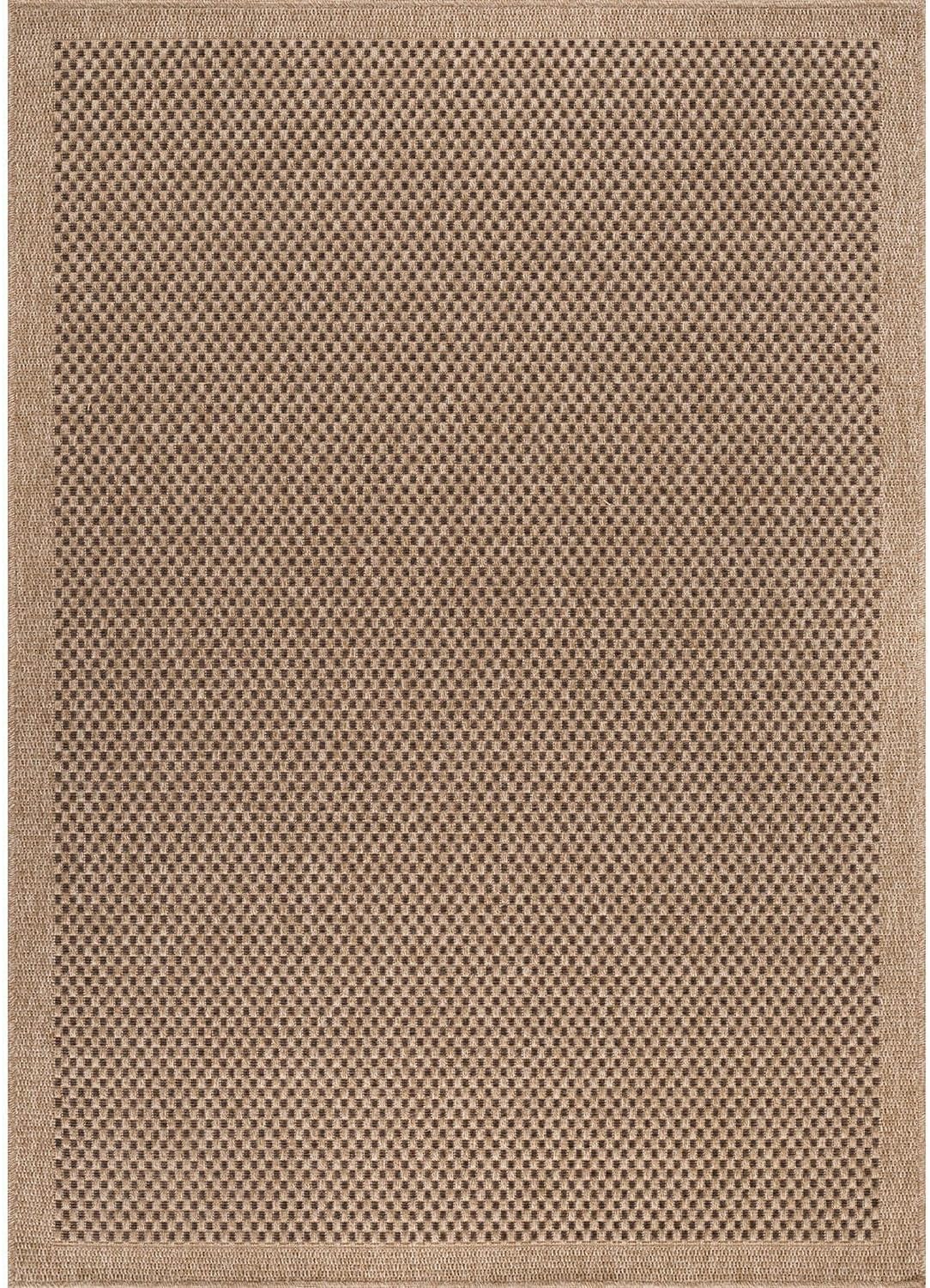 CAMILSON Easy Jute Rug 5x7, Indoor Outdoor Natural Color Fiber Area Rugs for Living Room Patio and Kitchen Rug, Sisal Boho Woven Design, Easy-Cleaning, Washable Outside Carpet Alfombras para(5 x 7)