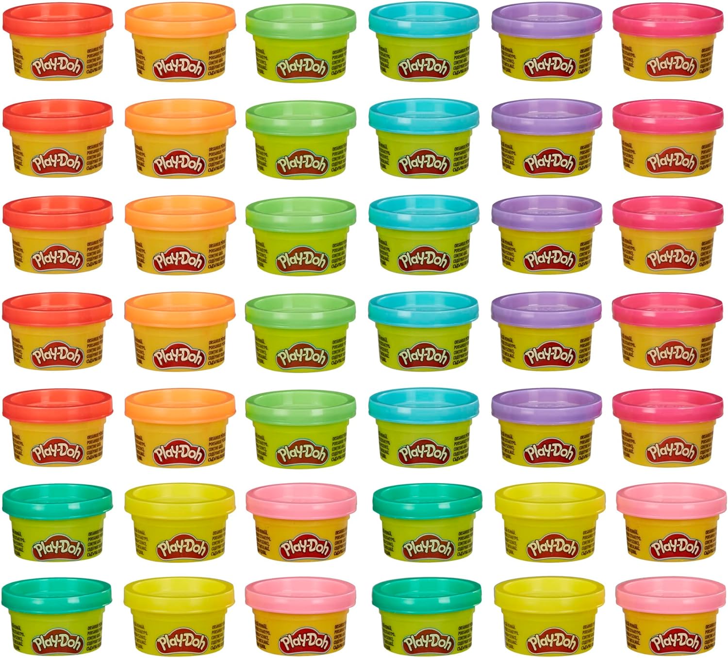 Play Doh Bulk Handout 42-Pack of 1-Ounce Modeling Compound Cans, Back to School Gifts, Prizes, & Party Favors, Kids Arts & Crafts, Preschool Toys, Ages 2+ (Amazon Exclusive)
