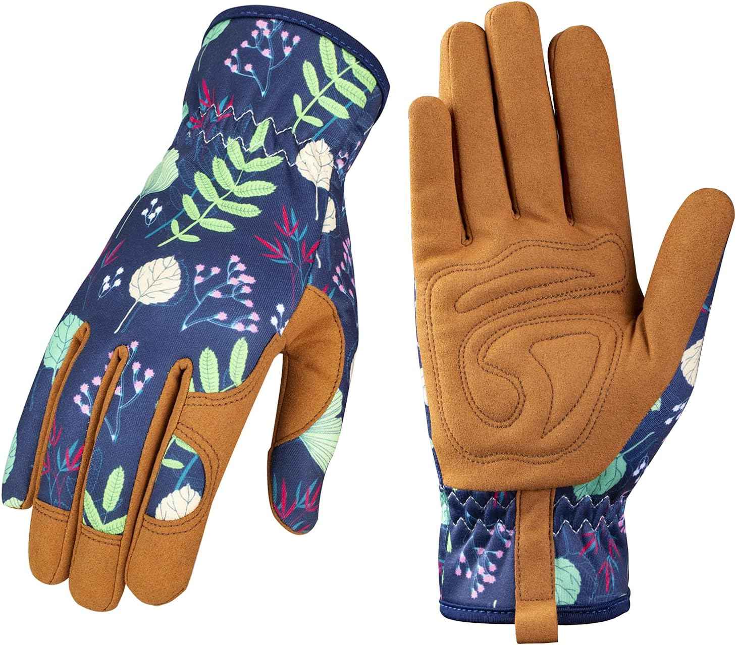 Bamllum Gardening Gloves for Women, Leather Garden Gloves