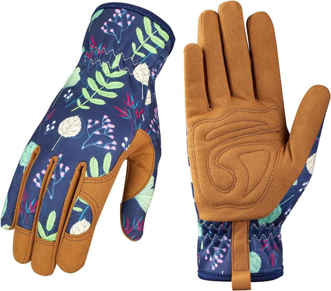 Bamllum Gardening Gloves for Women, Leather Garden Gloves