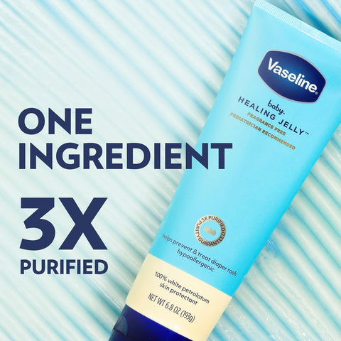 Vaseline Baby Petroleum Healing Jelly Tube for Diaper Rash & Dry Skin 6.8oz