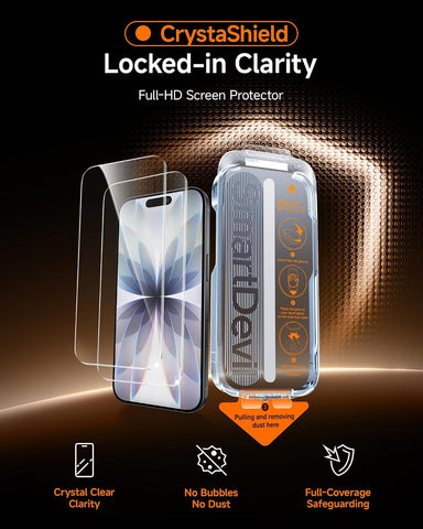 SMARTDEVIL 2 Pack for iPhone 17 Screen Protector