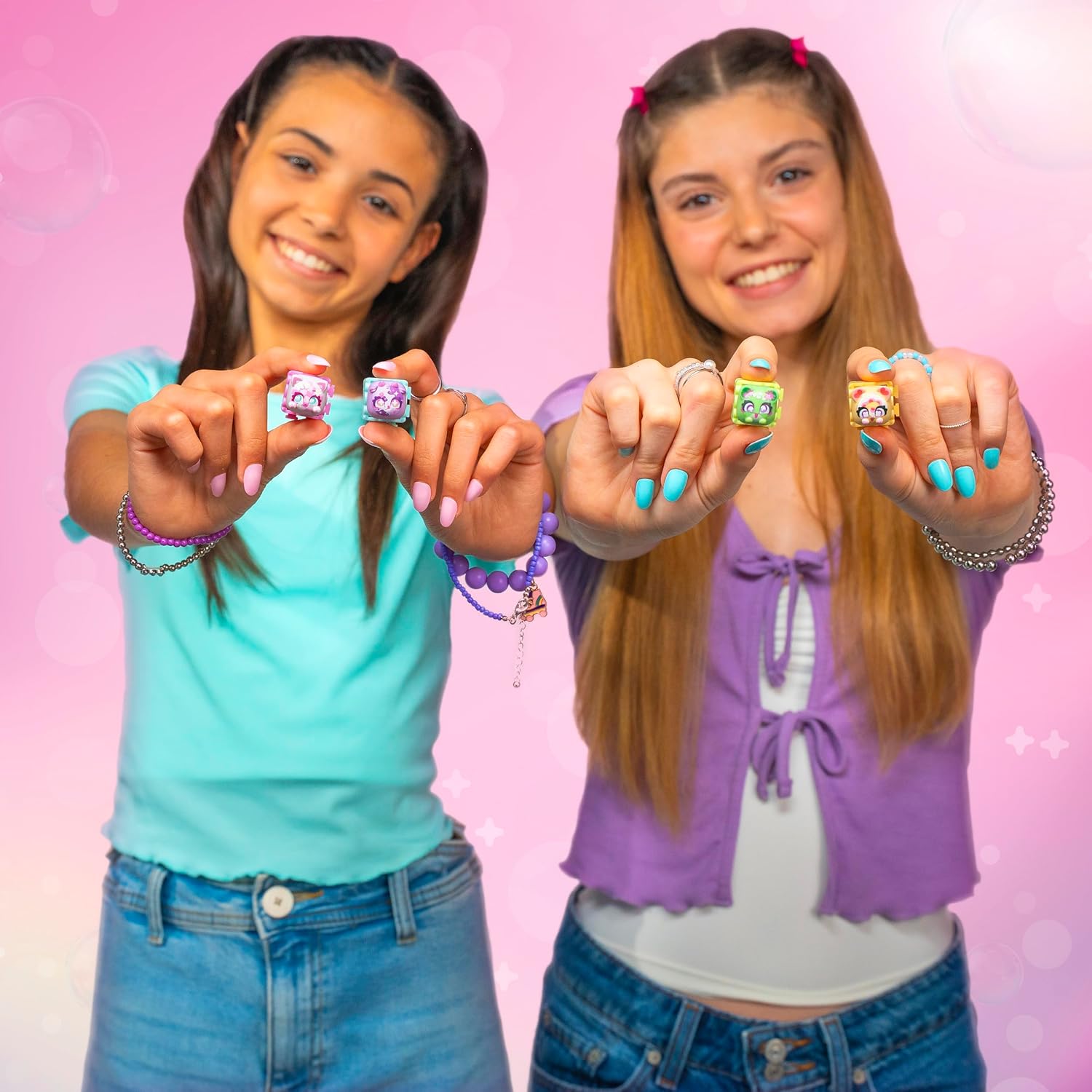 Clickeez Series 3 5-Pack | 5 Collectible Character Keyboard Keys Click and Clack | Create Your Own Keychain | Ages 6+
