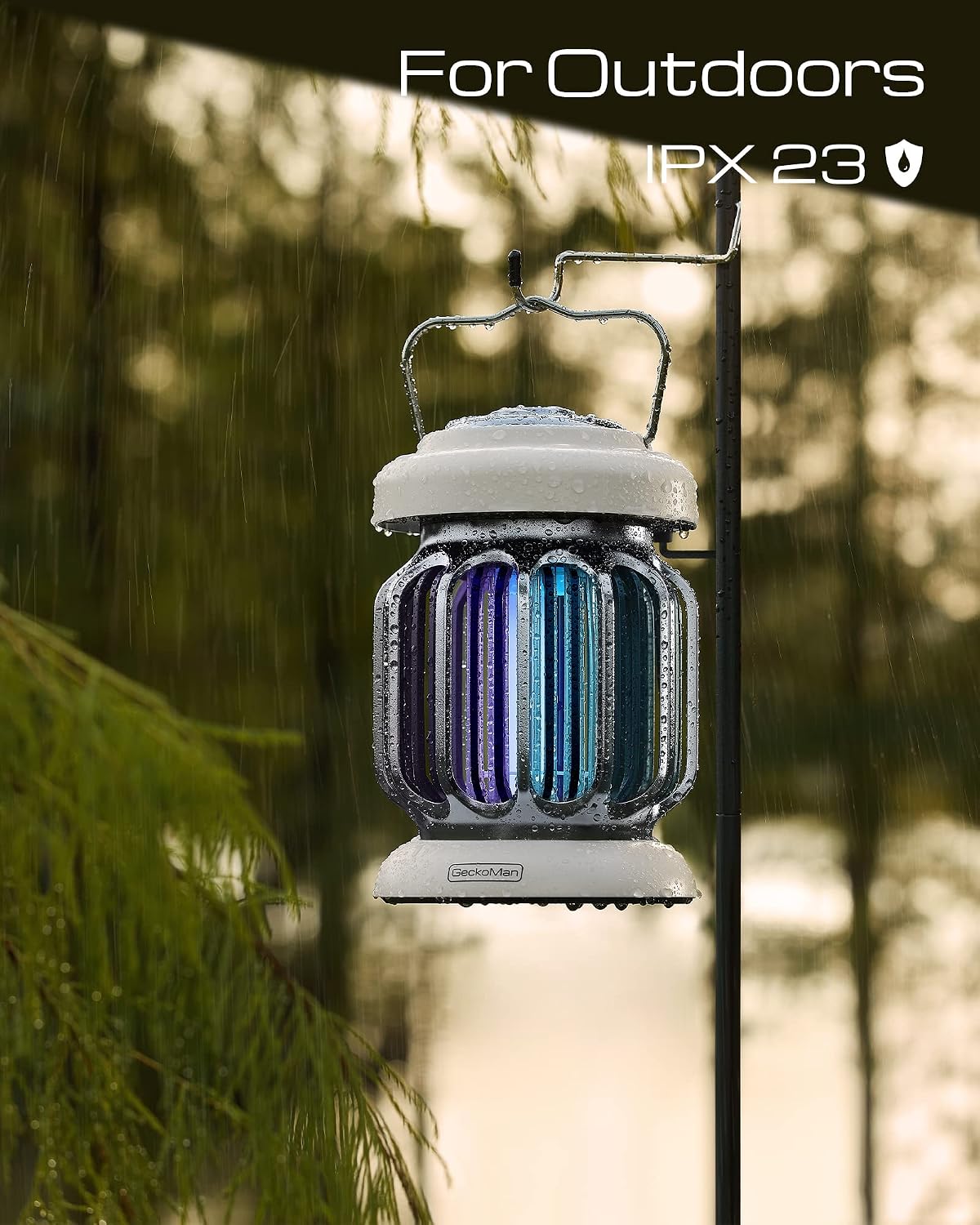 GeckoMan 2-Pack Light Sensor Bug Zapper Indoor Fly Zapper Mosquito Zapper