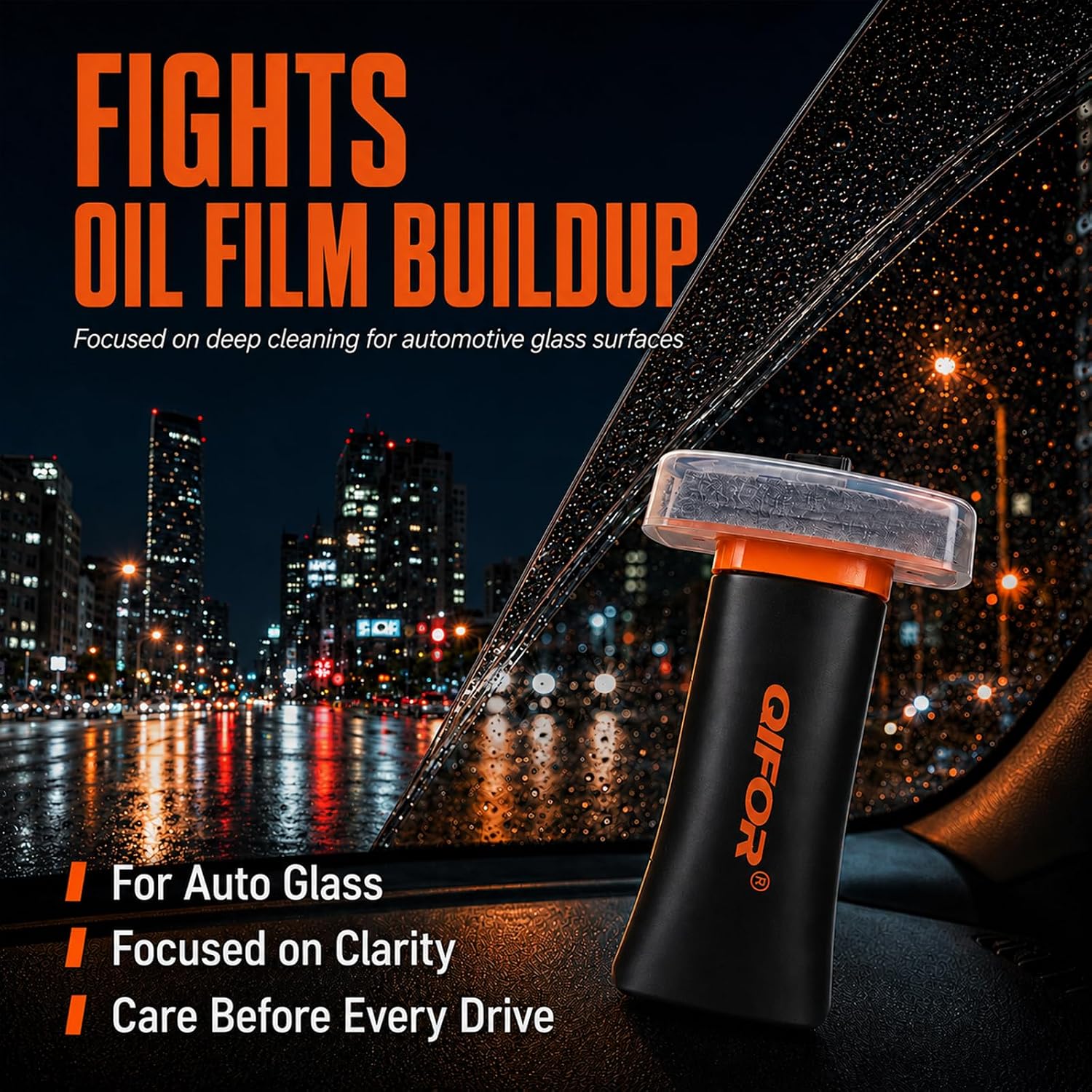 QIFOR Oil Film Remover for Car Windshields and Windows