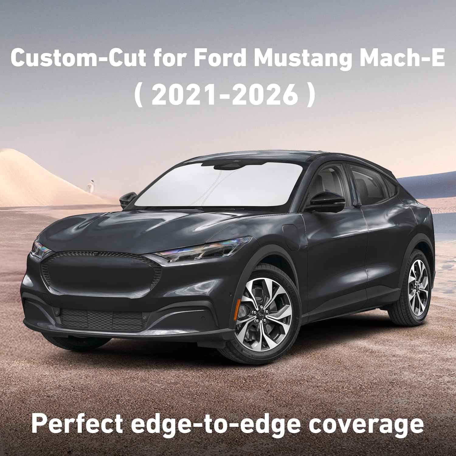EcoNour Windshield Sunshade Compatible for Ford Mustang Mach-E 2021-2026