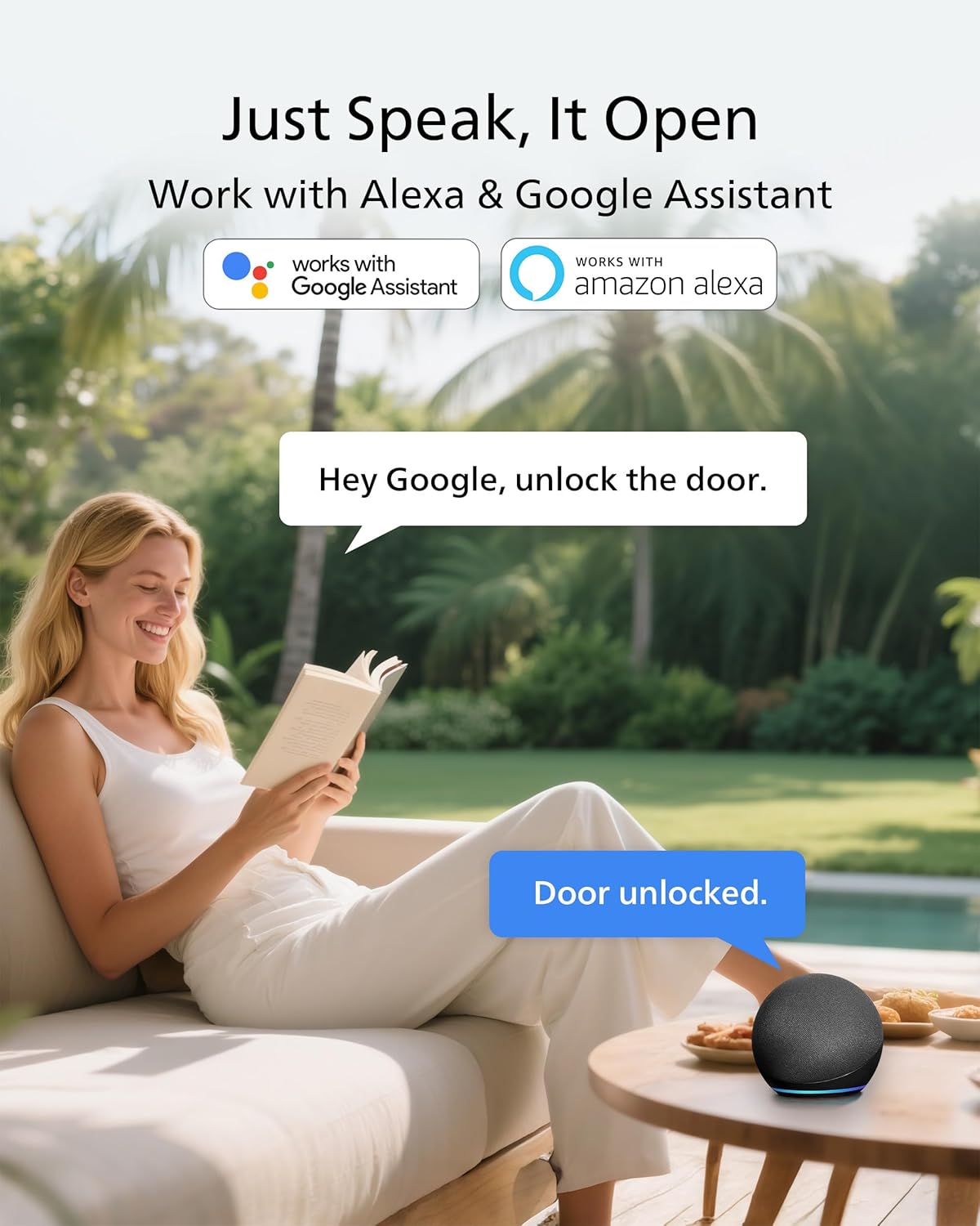 Philips WiFi Keypad Deadbolt with Handle, Built-in WiFi, APP Remote Control
