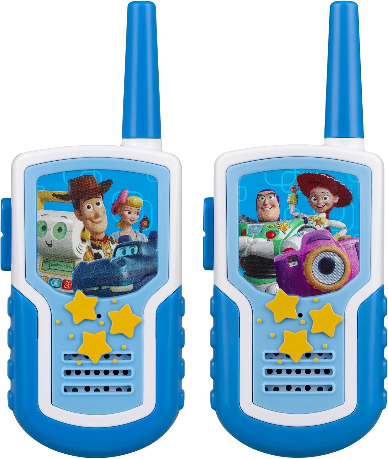 ekids Toy Walkie Talkies for Kids, Static Free Extended Range Indoor and Outdoor Toys (Toy Story 5)