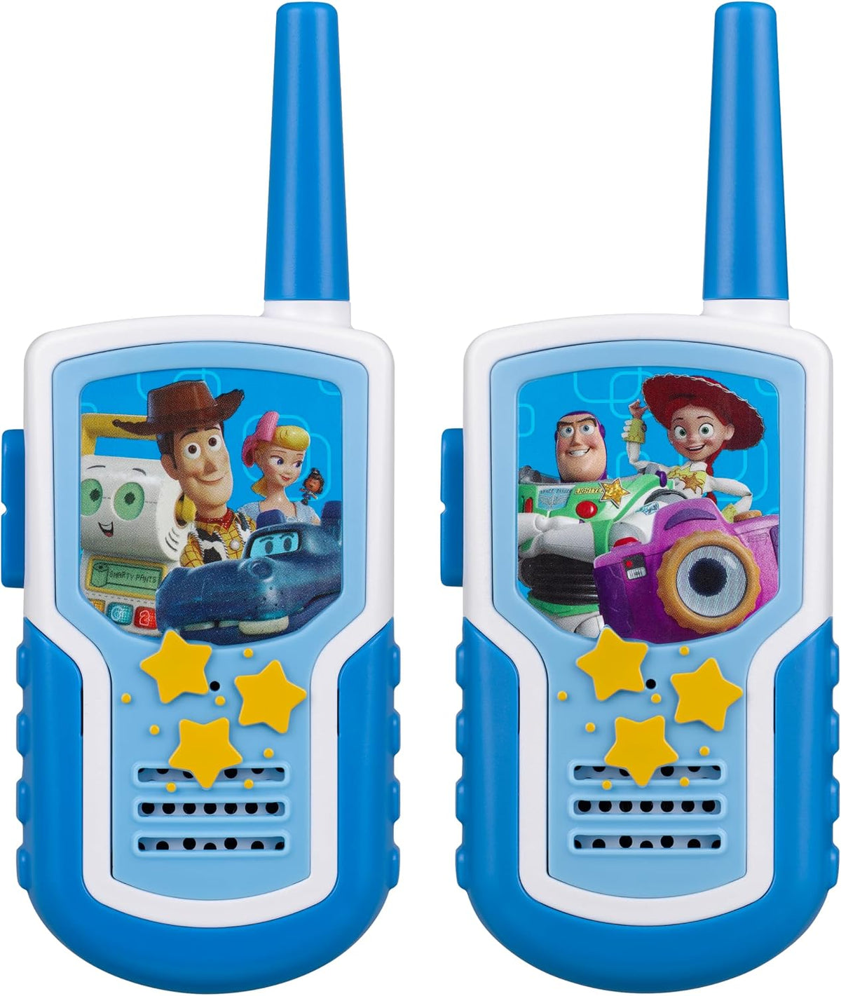 ekids Toy Walkie Talkies for Kids, Static Free Extended Range Indoor and Outdoor Toys (Toy Story 5)