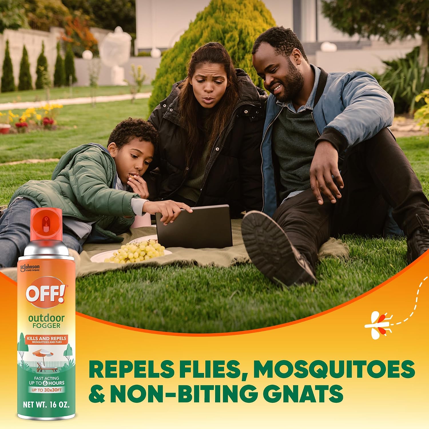 OFF! Backyard Pretreat Outdoor Mosquito Repellent Fogger, 16 oz, (2-Pack)