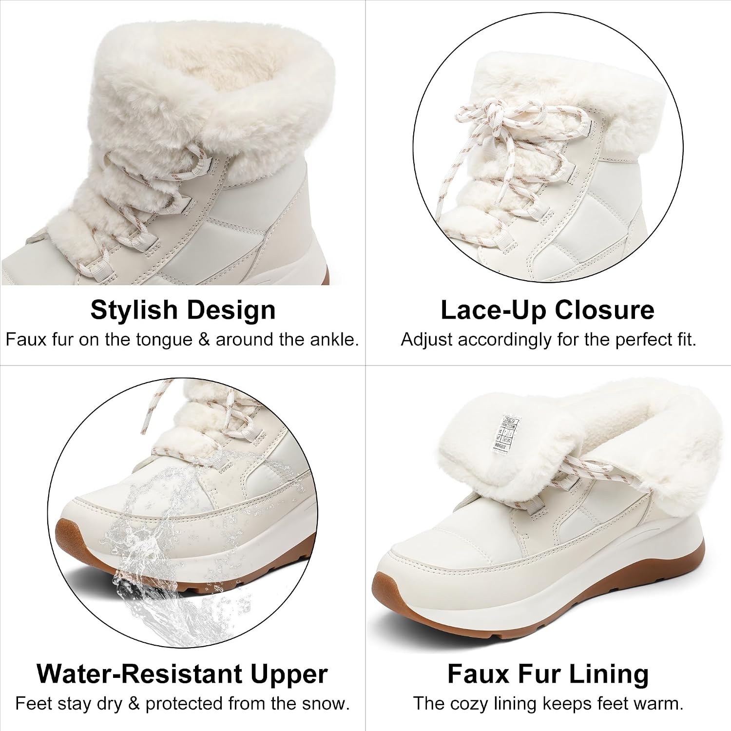 DREAM PAIRS Women's Outdoor Winter Snow Boots