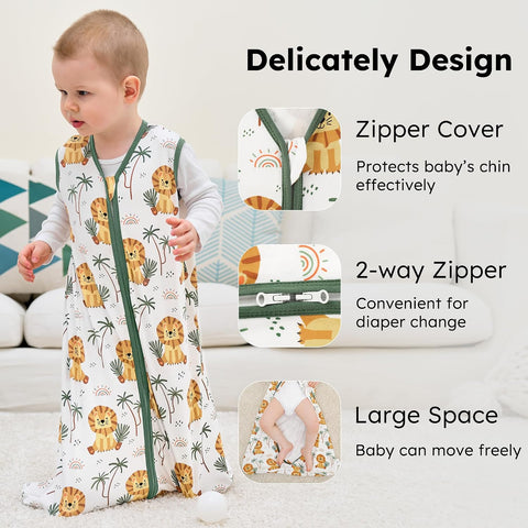 Baby Sleep Sack 18-24 Months 0.5 Tog Soft Sleeping Bag 100% Cotton