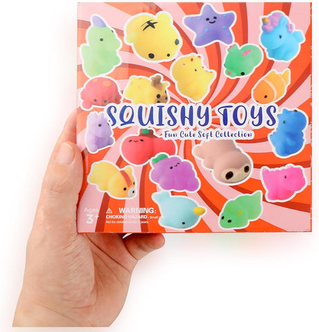 nobasco Squishies, 32 Pack Mochi Squishy Toys - Kawaii Cat Squishys Slow Rising Animals - Party Favors, Goodie Bag, Birthday Gifts, Mini Squishies Stress Reliever Toy
