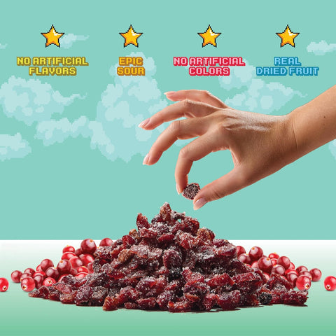 Final Boss Sour Fruit Candy, Cranberries, Level 2, 10 Pack