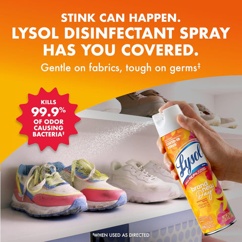 Lysol Disinfectant Spray, Sanitizer, Crisp Linen & Mango, 19 oz, 3 Pack
