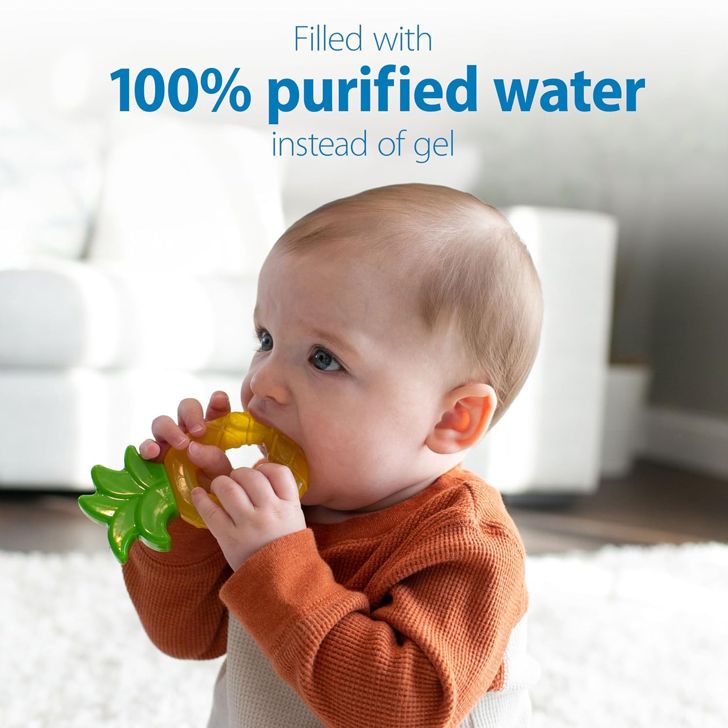Dr. Brown's AquaCool Water-Filled Teether, Apple Pineapple, 3m+, 2-Pack