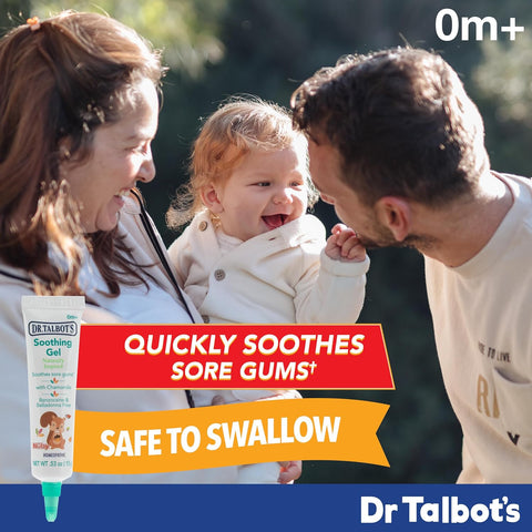 Dr. Talbot's Soothing Gel for Sore Gums with Silicone Massaging Toothbrush - 2-Piece Set