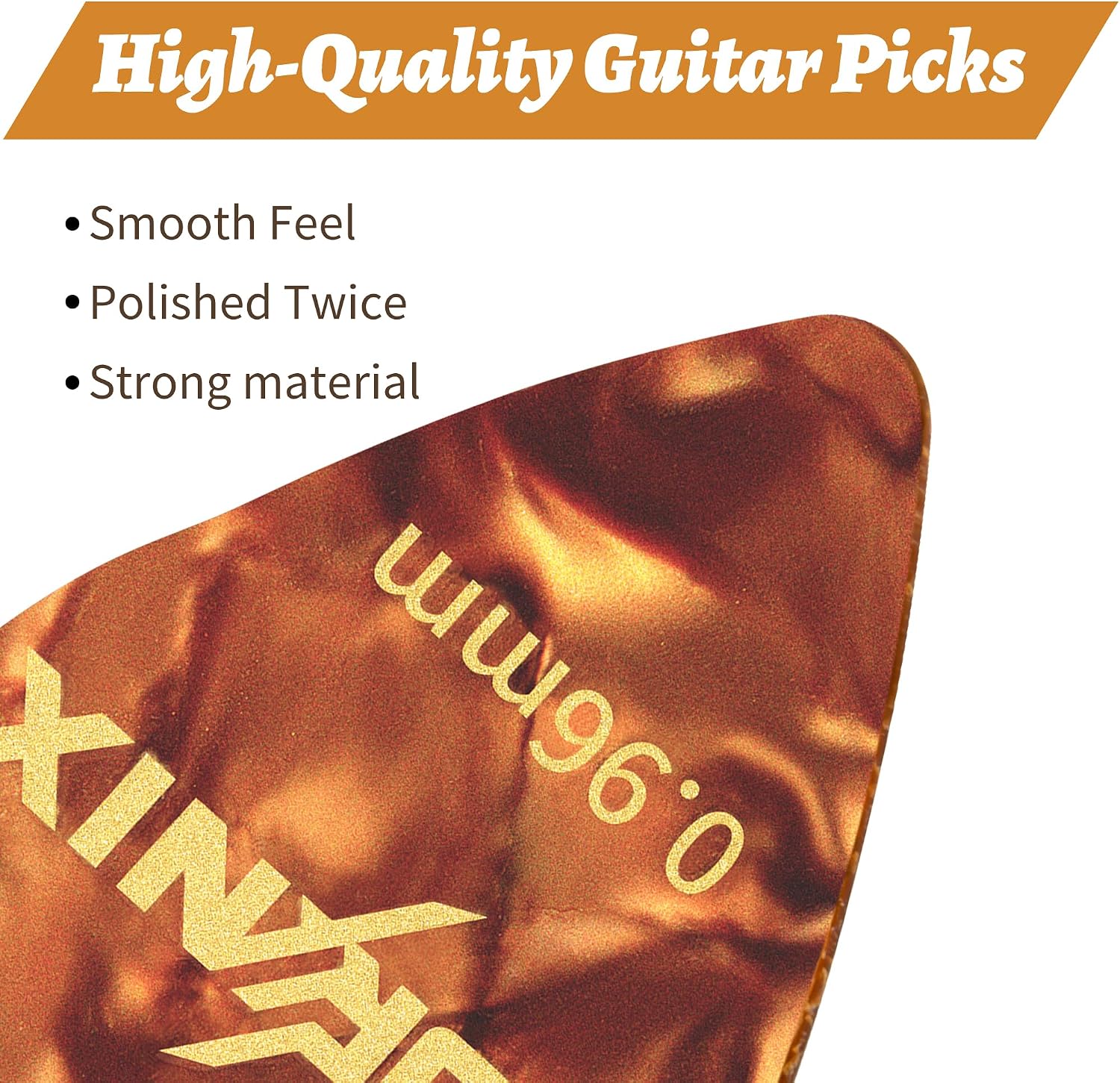 30 pack Celluloid Guitar Picks - 3 Different Thickness Colorful Guitar Pick with Metal Storage Box, Guitar Picks for Acoustic Guitar, Electric Guitar, Bass, Ukulele, 0.46mm/ 0.71mm/ 0.96mm