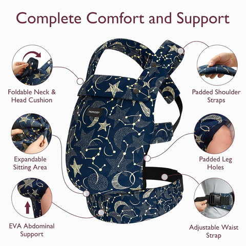 Momcozy PureHug Baby Carrier - Ergonomic, Cozy and Lightweight for 7-45 lbs
