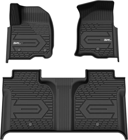 3W Floor Mats Fit for 2019-2026 Chevy Silverado/GMC Sierra 1500