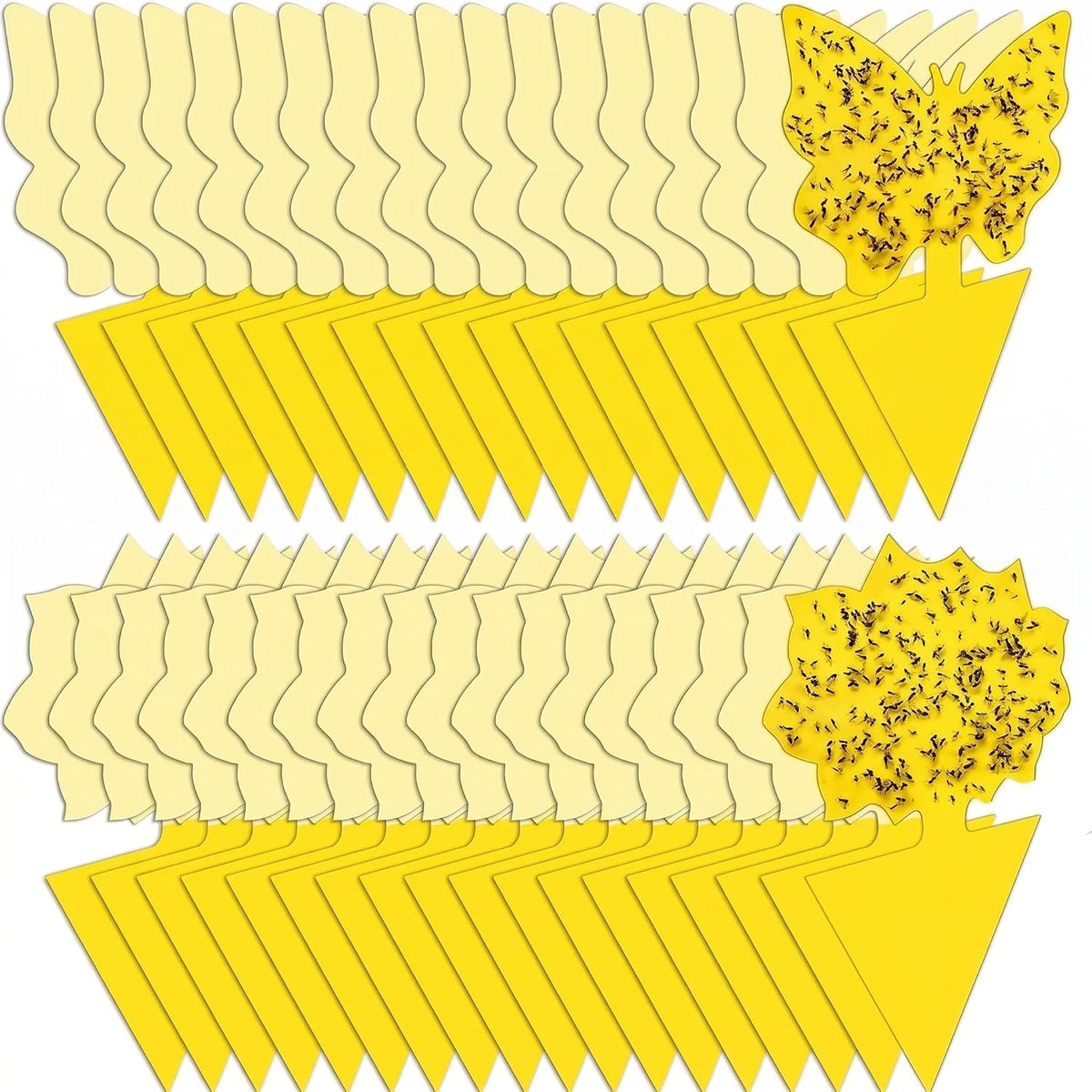 Yellow Sticky Fruit Fly Trap 36 Pack, Dual-Sided Gnat Traps for Plants