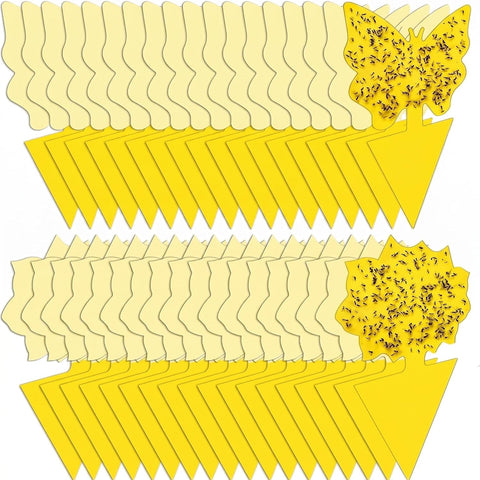 Yellow Sticky Fruit Fly Trap 36 Pack, Dual-Sided Gnat Traps for Plants