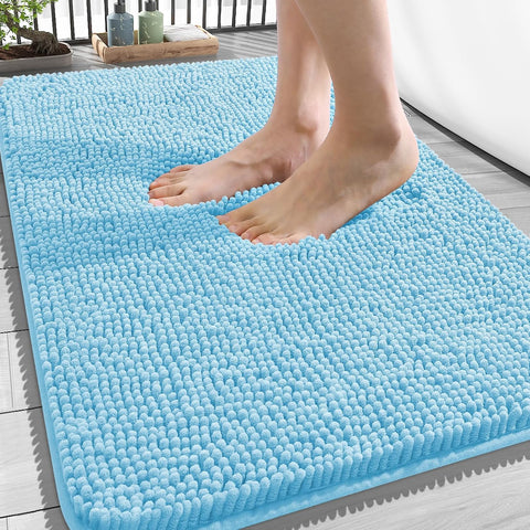OLANLY Bathroom Rugs 34x21, Extra Soft Absorbent Chenille Bath Rugs