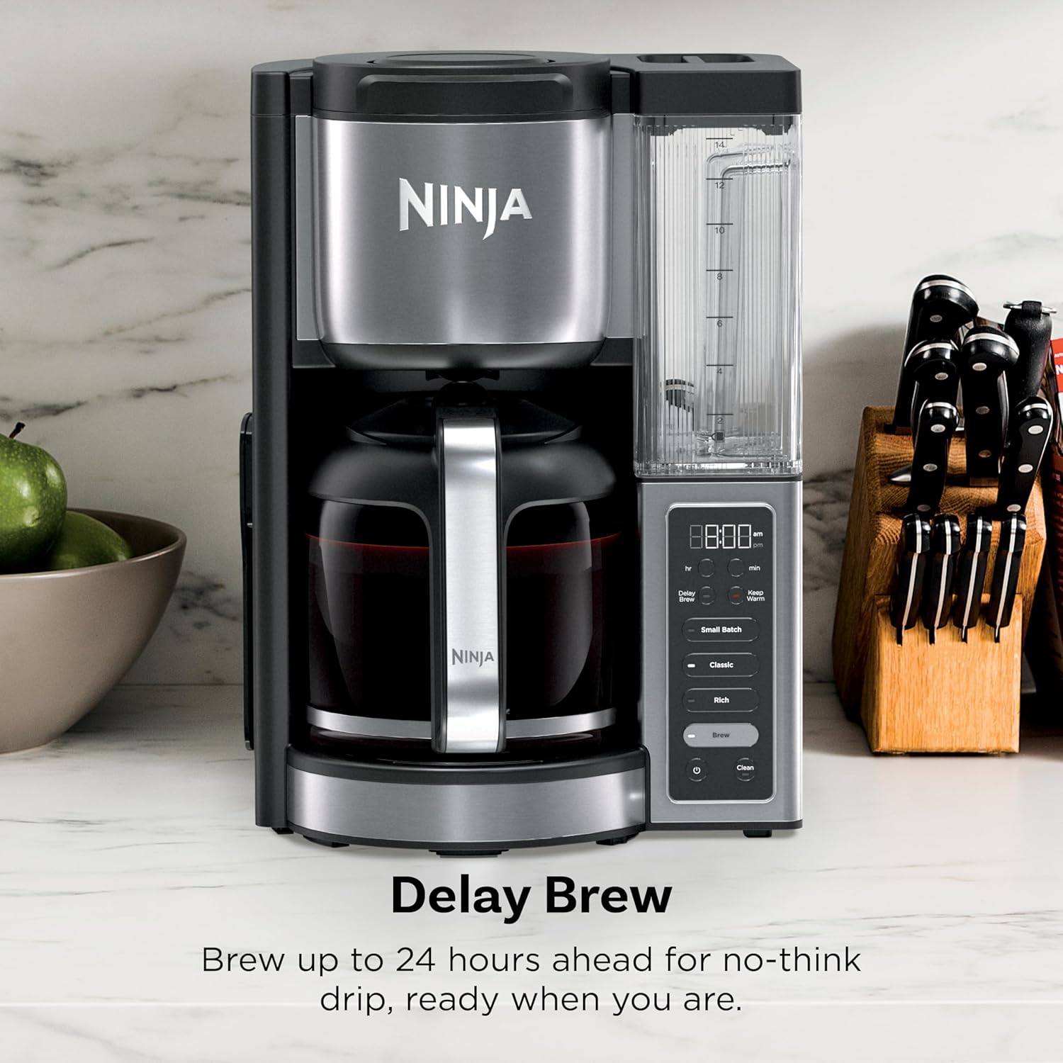 Ninja Fresh Brew Coffee Maker, 14 Cup Glass Carafe, Stainless, CE451AMZ