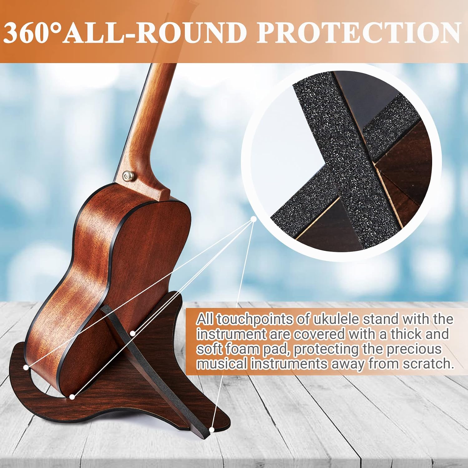 Ukulele Stand, Instrument Stand, Portable Mandolin Stand Ukelele Accessory