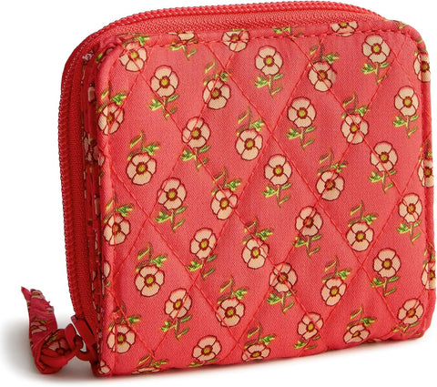 Vera Bradley Women's Premium Cotton Small Zip-Around Wallet