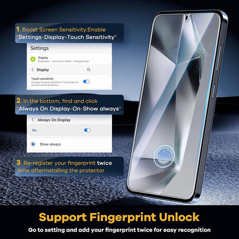 AACL 4-Pack for Samsung Galaxy S25/S24 Screen Protector Film [6.2"]