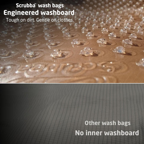 Scrubba Tactical Wash Bag Patented Washboard-in-a-Bag™ Military Washer