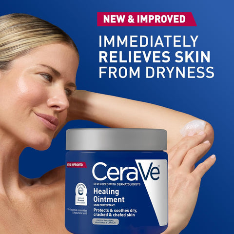 CeraVe Healing Ointment, Hyaluronic Acid Skin Protectant for Dry Skin, 12oz